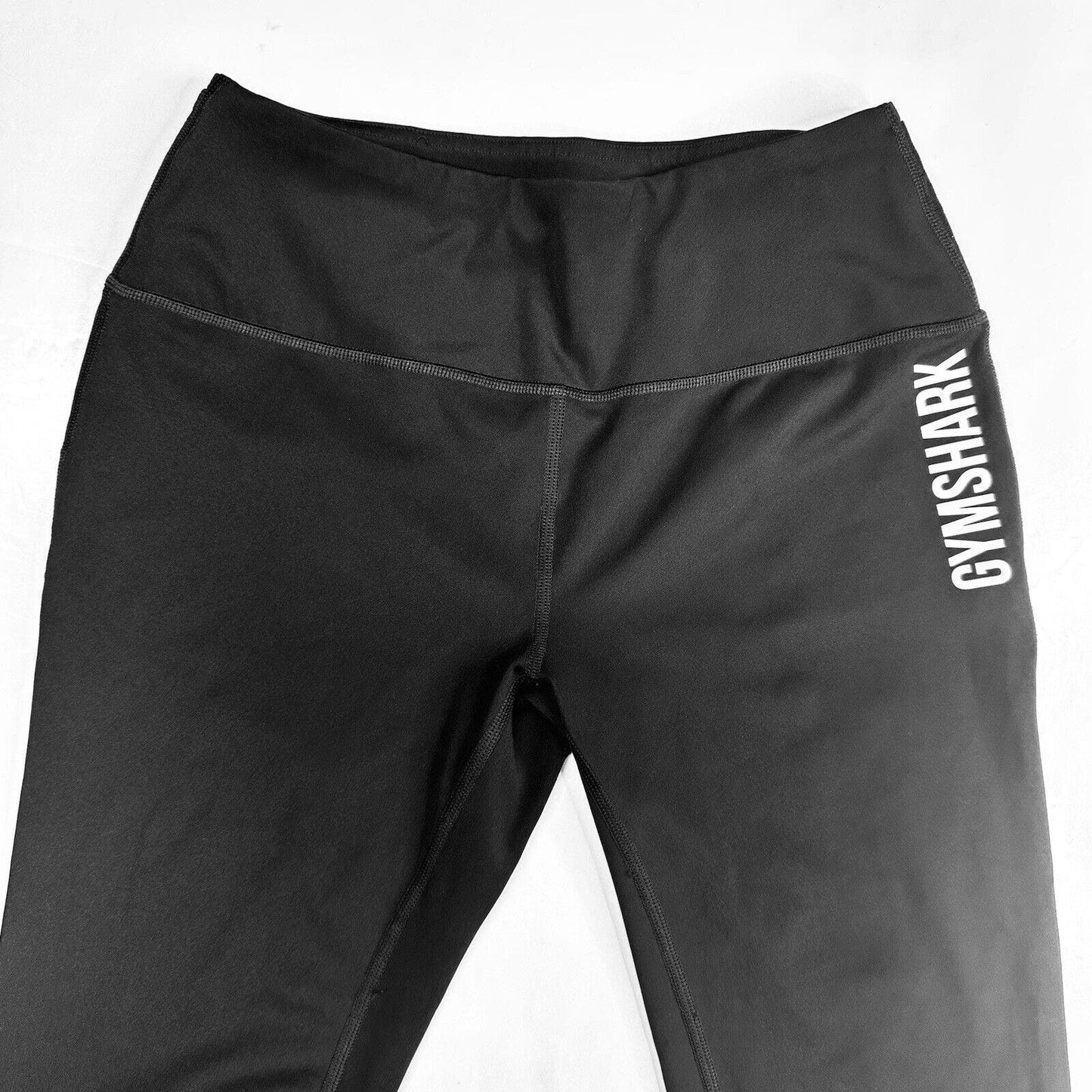 Gymshark Legging Small Black Cropped Mesh Womens Training Workout Pocket EUC