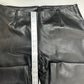 Giovanni Navarre Leather Pants Womens 14 Black Wide Flared Leg Lined Baddie Moto