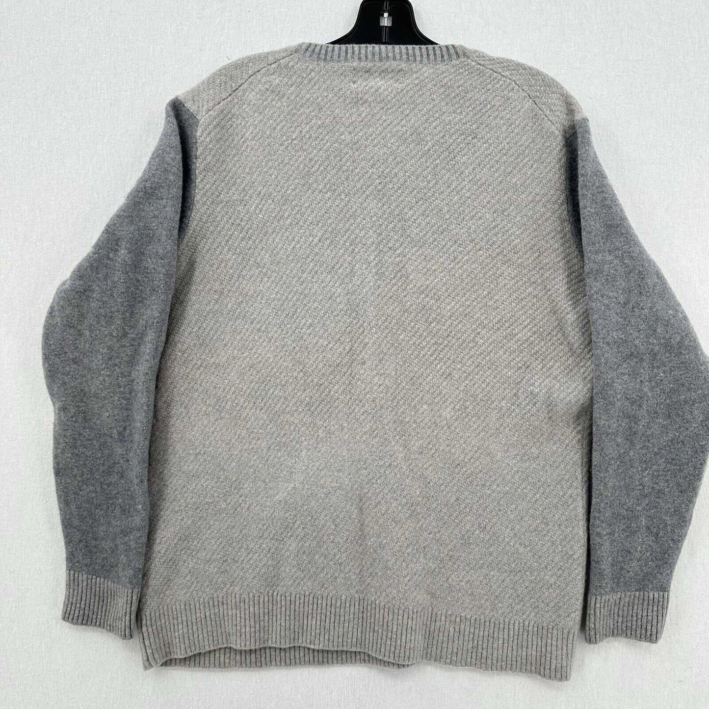 Frank Oak Sweater Womens XXL Wool Yak Gray Two Tone Cozy Winter Granny Cabin