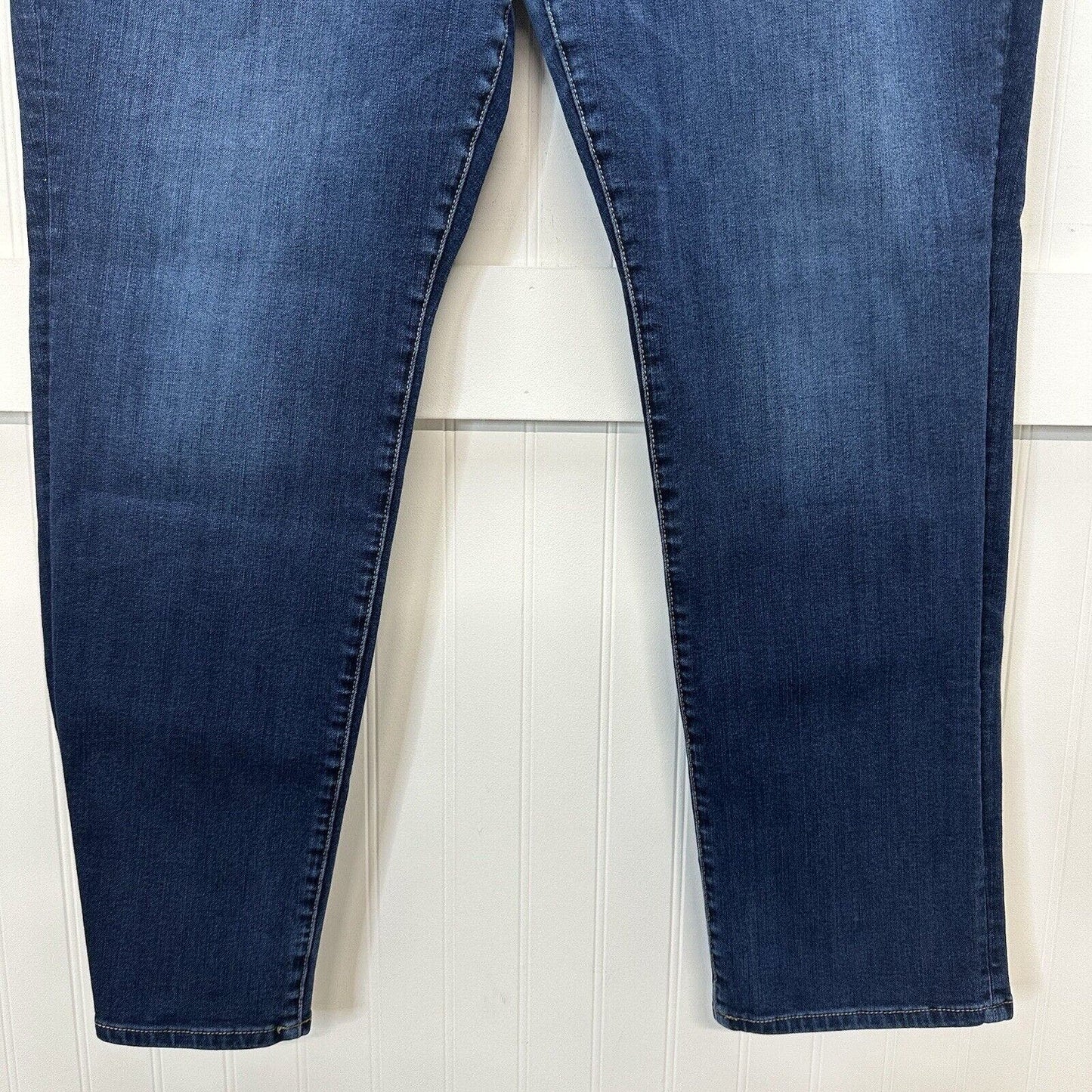 American Eagle Jeans Womens 20 Blue Hi Rise Straight Super Stretch Dark Denim