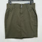 Apt 9 Denim Skirt Womens 8 Green Tummy Control Stretch Jean Academia Preppy NEW