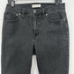 Madewell Jeans Womens 29 Cali Demi Boot Cut Faded Black Denim Fray Western Boho