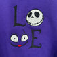 Nightmare Before Christmas Jack Sally LOVE Embroidered Unisex Crewneck Sweatshirt