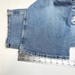 American Eagle Jeans Womens 20 Straight Curvy Stretch Blue Denim Distress Grunge