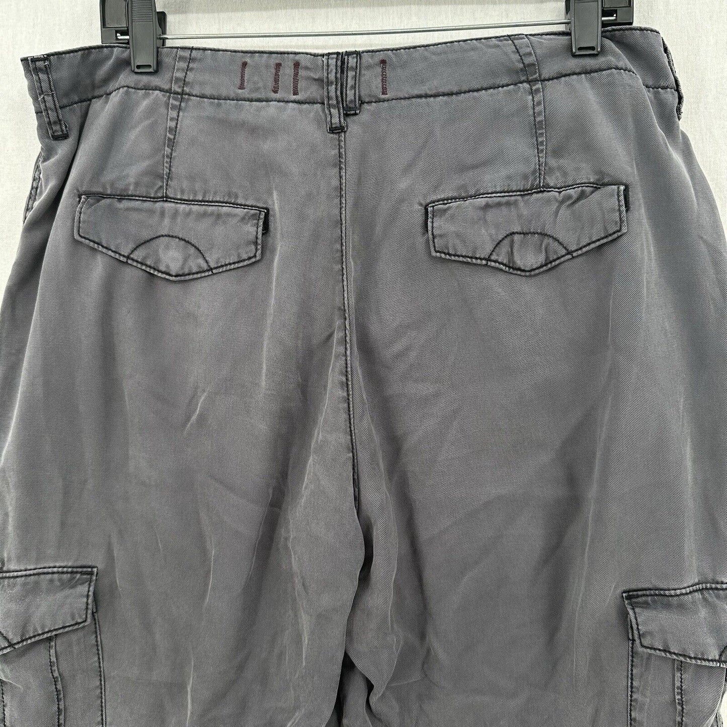 HEI HEI Anthropologie Pants Womens 32 14 Gray Cargo Lyocell Tencel Beach Lounge