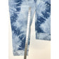 J Jill Jeans Womens 16 High Rise Cropped Tie Dye Island Blue Denim Coastal NEW