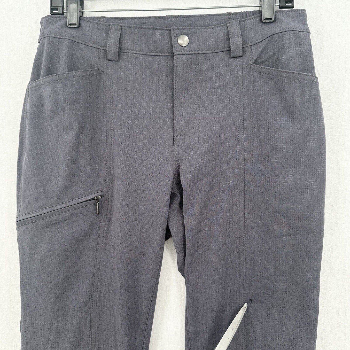 Duluth Trading Pants 8 Breezeshooter Slim Leg Convertible Gray Roll Up *Hole NEW