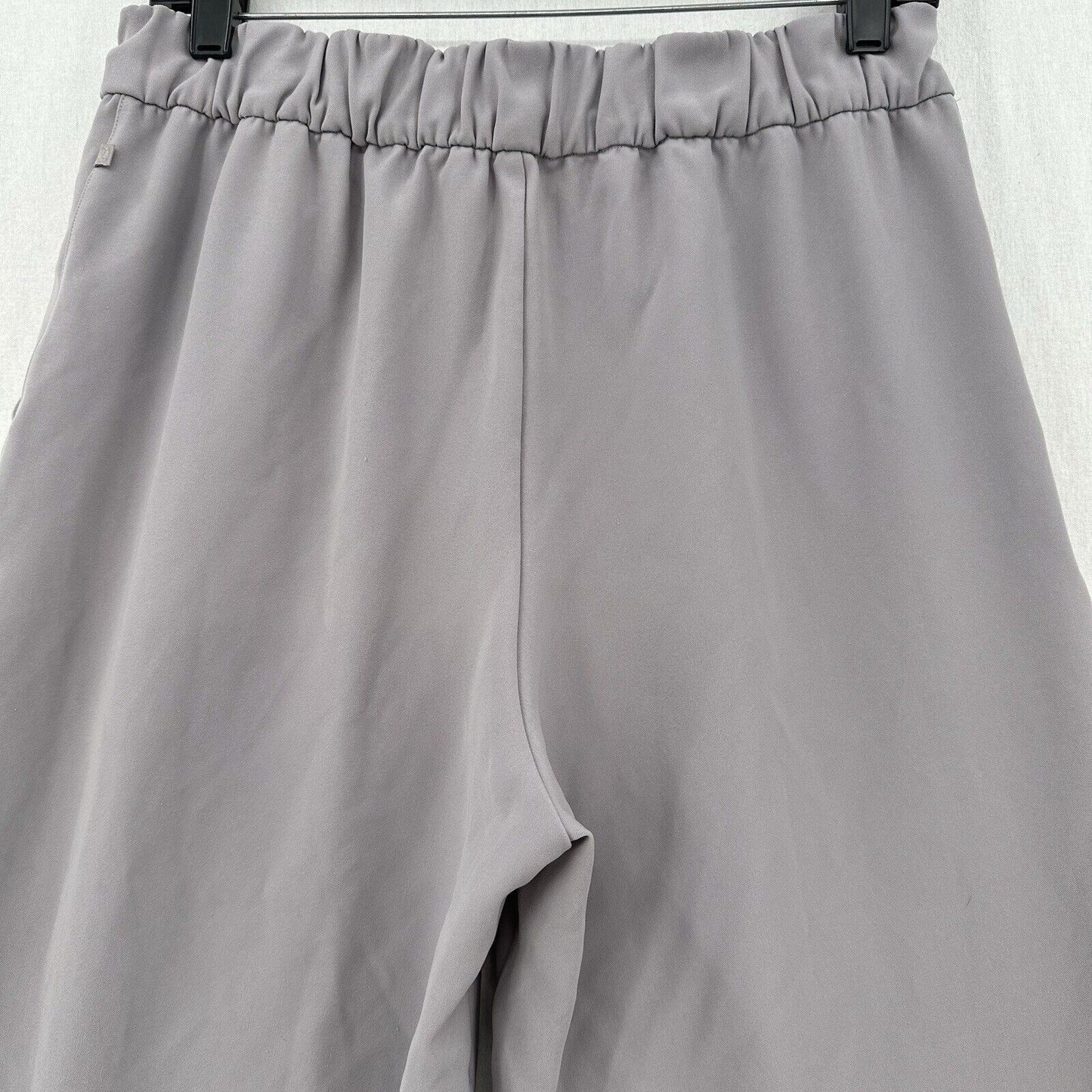 Lululemon Pants Women 10 Noir Wide Leg Ankle High Rise Gray Belted Flowy Coastal