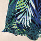 Catherines Top Womens 2X Blue Green Tropical Lightweight Blouse Shirt Tassels