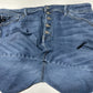 Kancan Jeans Womens 22 Flare Blue Stretch Denim Button Fly Distressed Cowboy