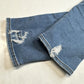 American Eagle Jeans 14 Jegging Hi Rise Next Level Blue Denim Distressed Patches