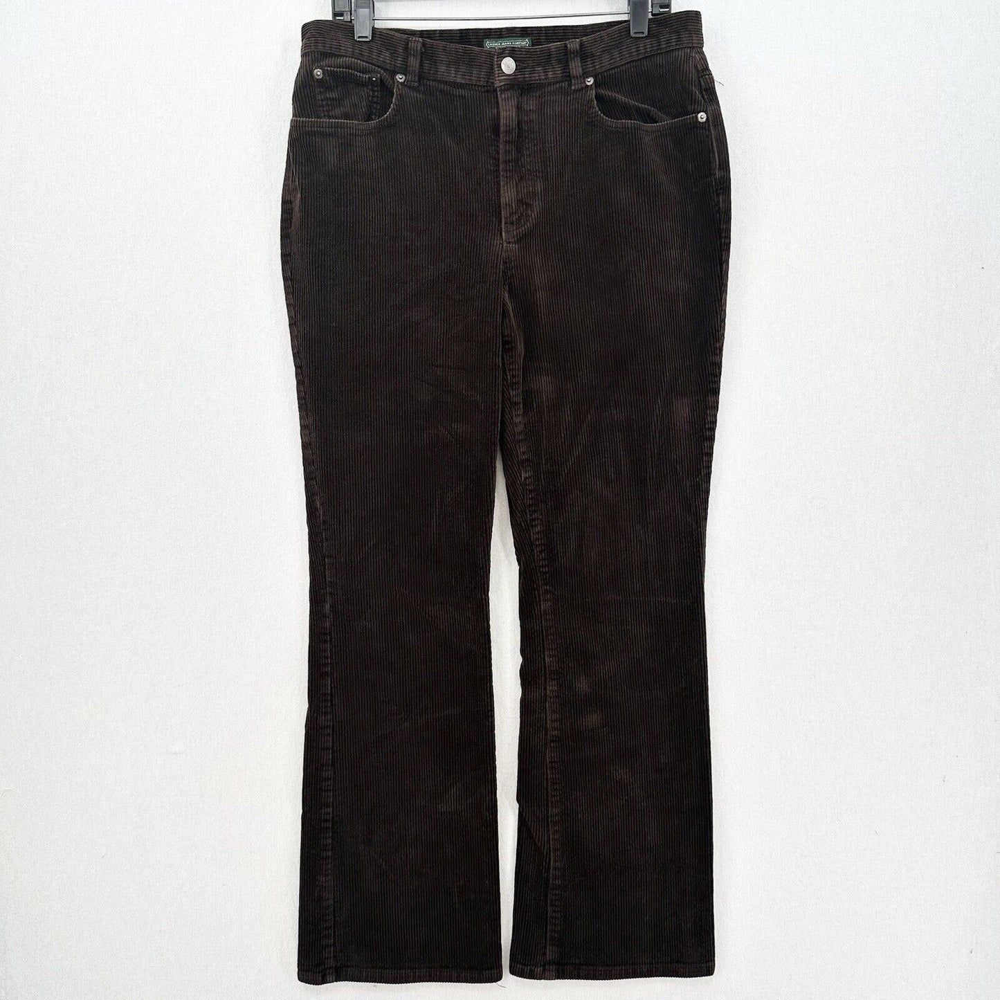 Lauren Ralph Lauren Jeans Womens 12 Corduroy Pants Bootcut Hi Rise Brown Preppy