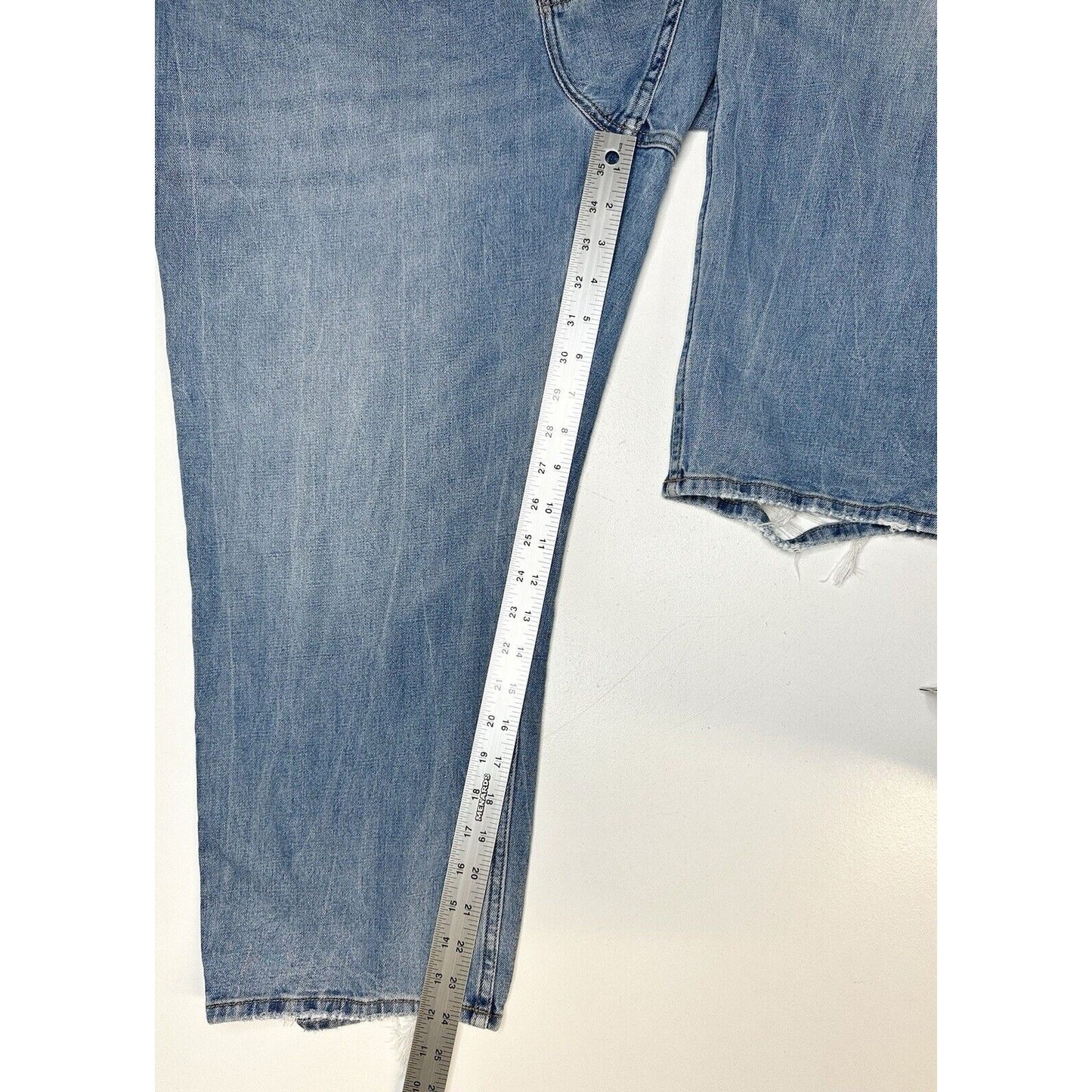 Abercrombie Fitch Jeans 34 18 Ankle Straight Ultra High Rise Curve Love Distress