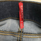 Spanx Jeans Womens Small Cropped Flare High Rise Pull On Stretch Denim Fray EUC