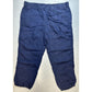 Caslon Linen Crop Pants Womens Sz Large Navy Blue Pull On Pants Pockets