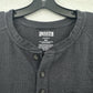 Duluth Trading Shirt Mens 2XL Henley Waffle Knit Thermal Blue Long Sleeve Work