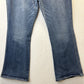 Kancan Jeans Womens 22 Flare Blue Stretch Denim Button Fly Distressed Cowboy