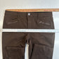 Democracy Jeans Womens 14 Skinny Ankle Ab Technology Brown Stretch Denim Zippers