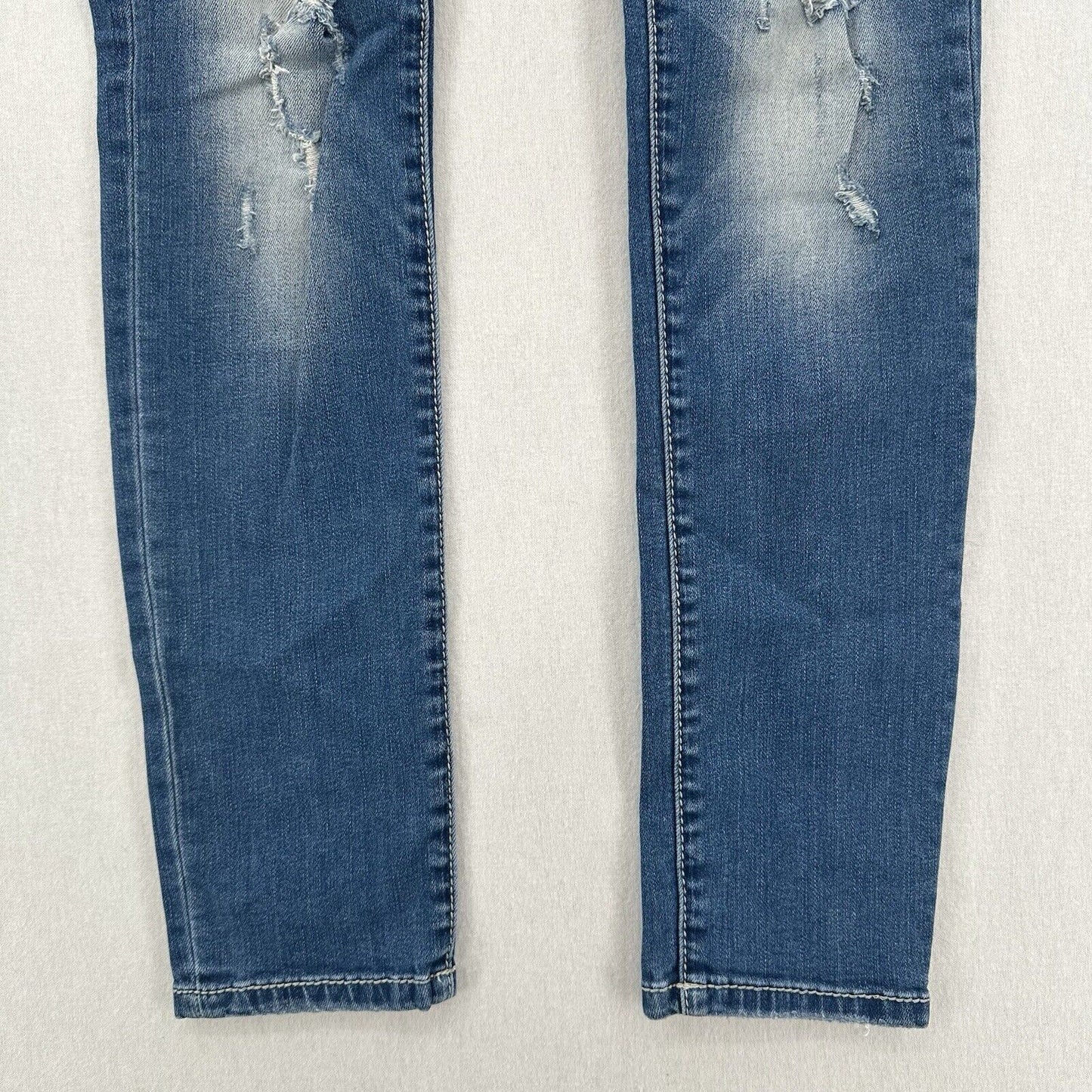 BKE Jeans Womens 26 Stella Skinny Blue Stretch Denim Grunge Distressed *Spot