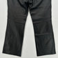 Giovanni Navarre Leather Pants Womens 14 Black Wide Flared Leg Lined Baddie Moto