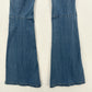 Free People Flare Jeans Womens 28 Midrise Pull On Blue Stretch Denim Bell Bottom