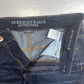 American Eagle Hi Rise Shortie 10 Super Stretch Dark Blue Jean Denim Short Fray