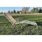 Vintage Aluminum Folding Webbed Chaise Lawn Lounge Chair White, Salmon, Maroon