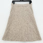 Theory Skirt Womens 4 Beige Wool Blend Pockets Lined Zip Back Academia Preppy