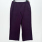 St John Sport Pants Womens 12 Wide Leg Ankle Purple Zip Career Contemporary