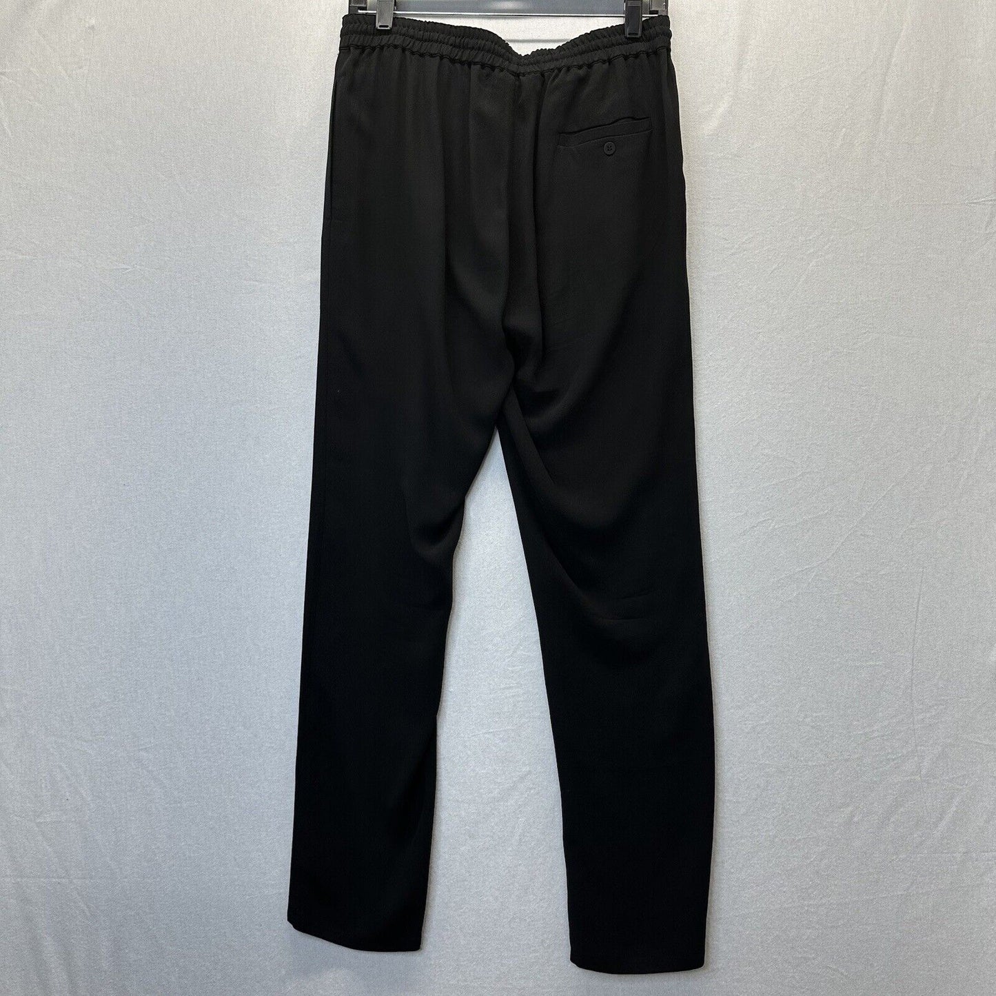 Eileen Fisher Pants Women XS Silk Tapered Black Pull On Coastal Contemporary EUC