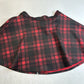 Hot Topic Skirt Womens Large Red Plaid Zip Off Circle Short Academia Pockets EUC