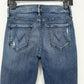 Mother Jeans Womens 26 Dazzler Ankle Fray Blue Denim Weekend Warrior Distressed