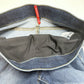 Spanx Jeans Womens Small Cropped Flare High Rise Pull On Stretch Denim Fray EUC