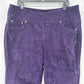 Jag Jeans Womens 14W Corduroy Straight Purple Preppy Pull On *See Measurements