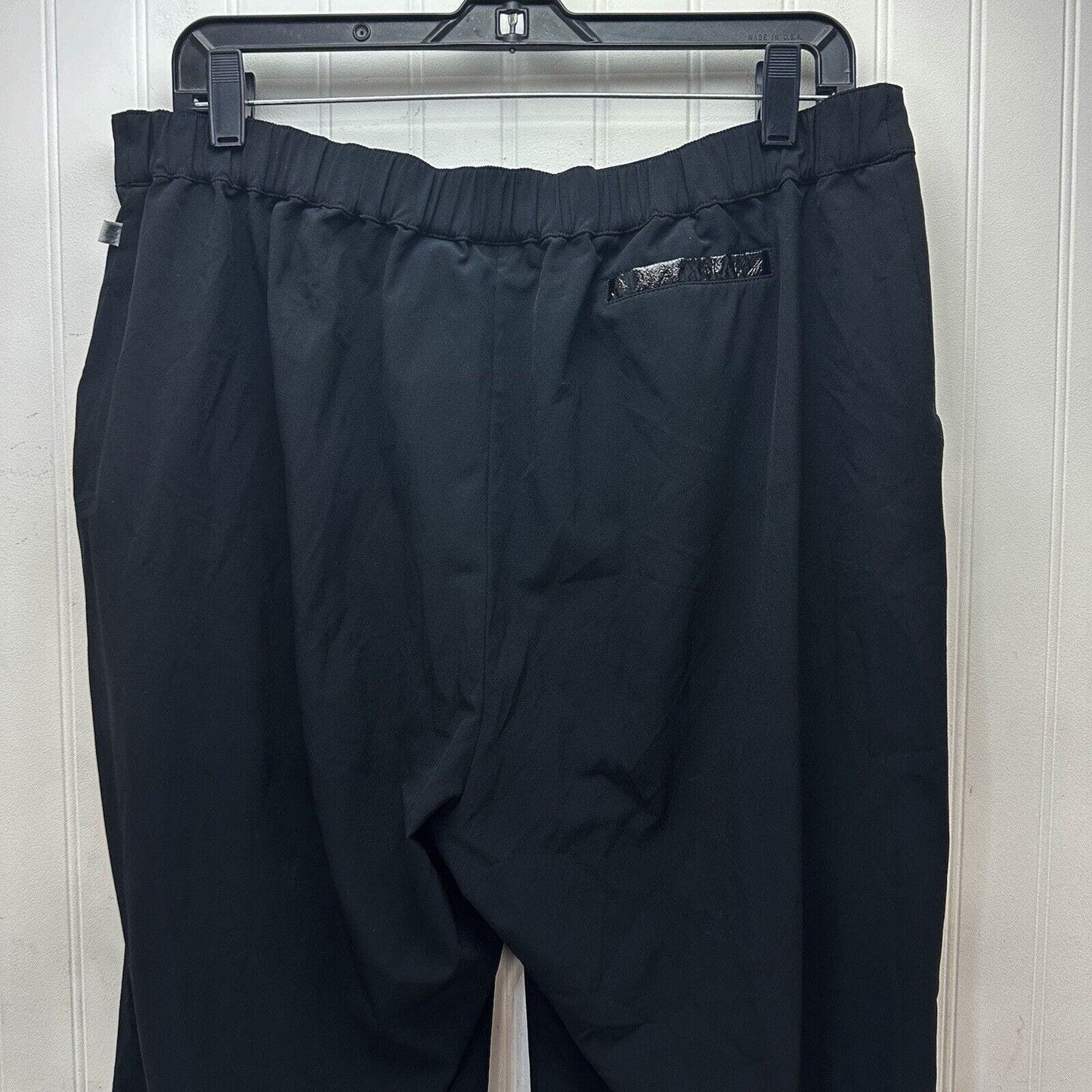 Chicos Pants 2 Womens 12 Large Black Zenergy Wide Leg Lightweight Travel Minimal