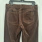 Democracy Jeans Womens 12 Straight Ab Solution Brown Corduroy Preppy 35"Waist