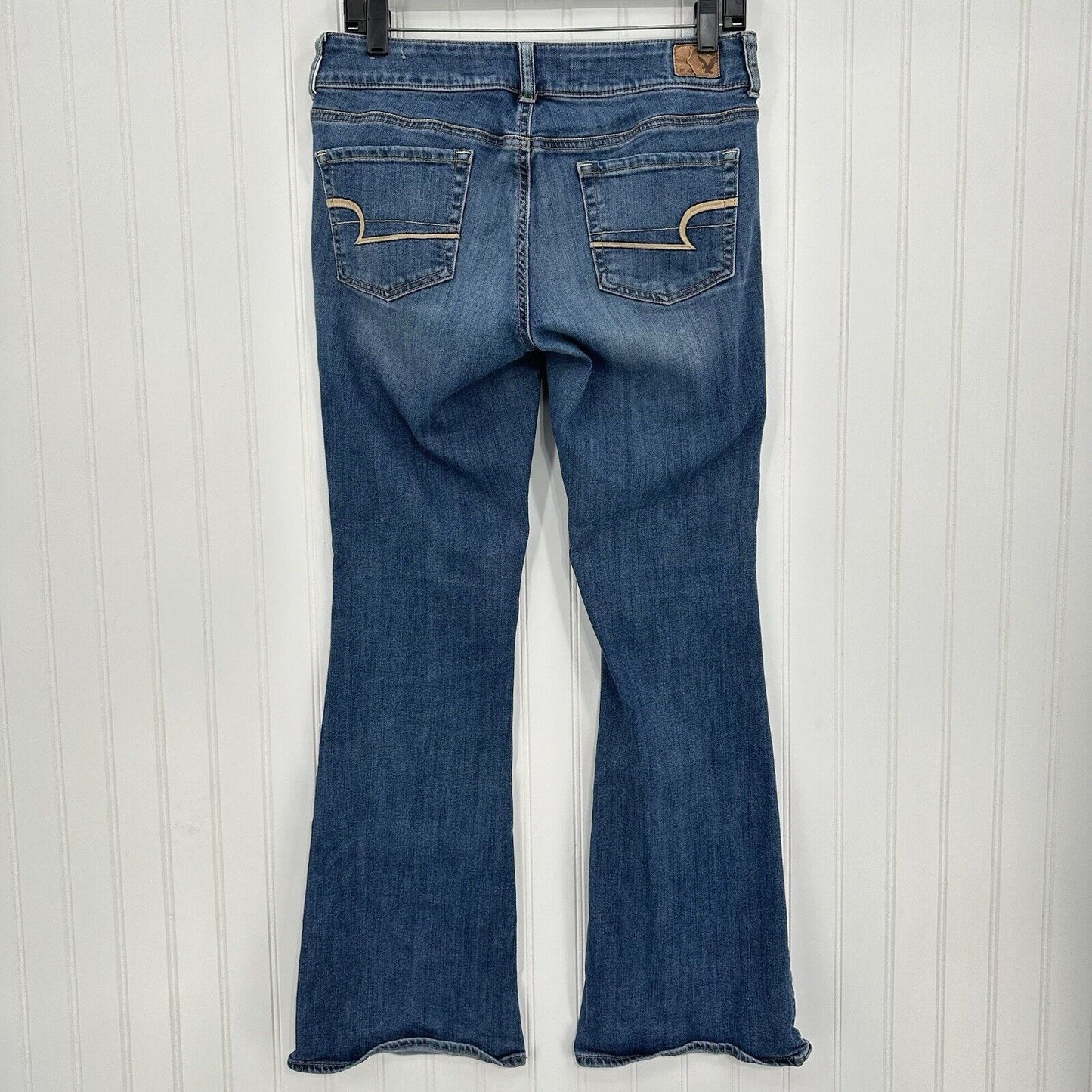 American Eagle Jeans Womens 8 Artist Flare Blue Denim Rodeo Cowboy Western