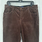 Democracy Jeans Womens 12 Straight Ab Solution Brown Corduroy Preppy 35"Waist