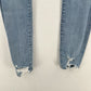 AGOLDE Jeans Womens 28 Sophie High Rise Skinny Blue Stretch Denim Distress Fray