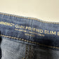 Chicos Jeans 3 US 16 So Slimming Girlfriend Slim Ankle Stretch Blue Denim Pearls