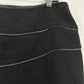 Lafayette 148 Skirt Womens 12 Black Wool Blend Lined Zipper Accent Mob Career