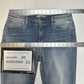 Driftwood Jeans Women 29 Colette Straight Crop Blue Stretch Denim Embroidery Hem