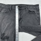 American Eagle Jeans Womens 14 Jegging Faded Black Stretch Denim Grunge Distress