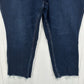 Judy Blue Jeans Womens 22W Cropped Straight Blue Denim Dark Fray Split Hem EUC