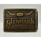 1978 Glenmark "The Steak-Eaters Beef" Vintage Brass Belt Buckle Longhorn