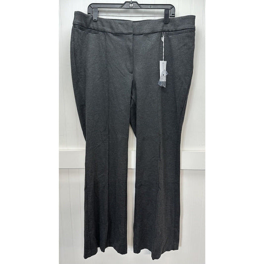 Lane Bryant Pants Womens 20 Gray Allie Flare Trouser Ponte Career Knit NEW