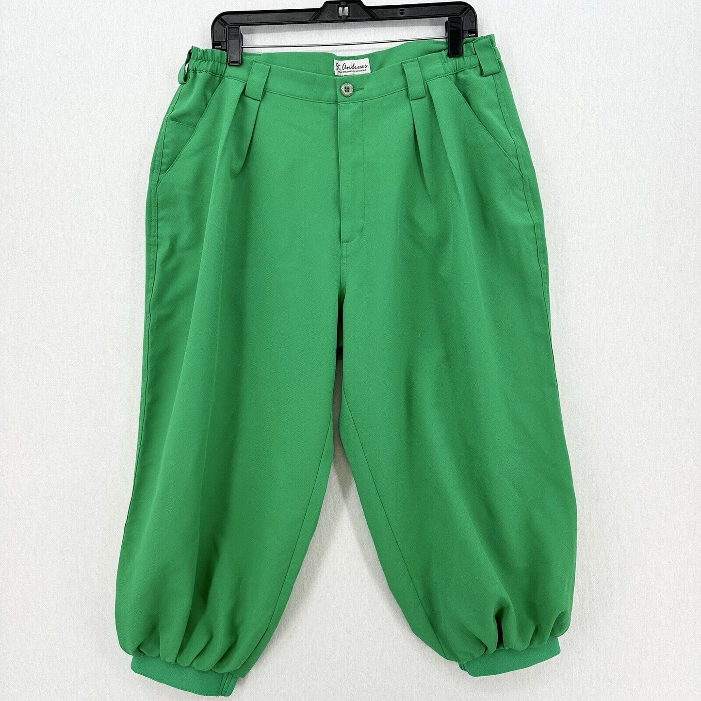 St Andrews Golf Knickers Mens 36 Green Traditional Golfwear Pants EUC