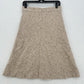 Theory Skirt Womens 4 Beige Wool Blend Pockets Lined Zip Back Academia Preppy