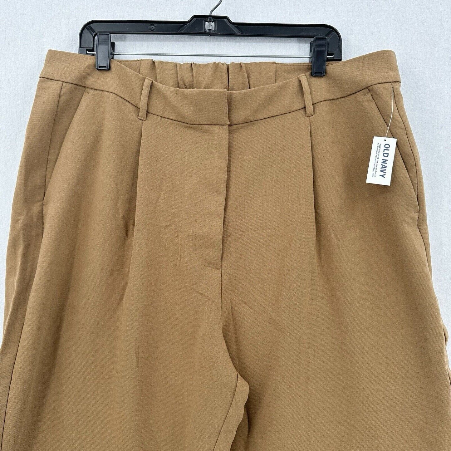 Old Navy Pants XL Tall Taylor Wide Leg Trouser High Rise Tan Career Preppy NEW