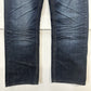 Helix Jeans Mens 34x30 Blue Bootcut Denim Dark Wash Thick Stitch 100% Cotton EUC